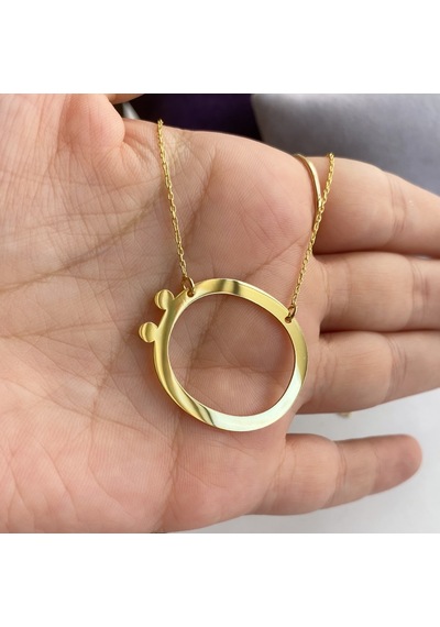Simurg Jewellery Altın Kaplama Gümüş A Kolye