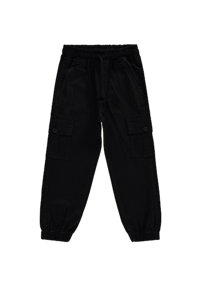 Civil Boys Bel Paça Lastikli Kargo Cepli 6-9 Yaş Pantolon - Siyah