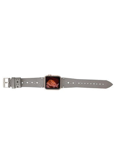 Apple Watch Uyumlu Deri Kordon 38-40-41mm Rst9-ba8 Gri Diğer