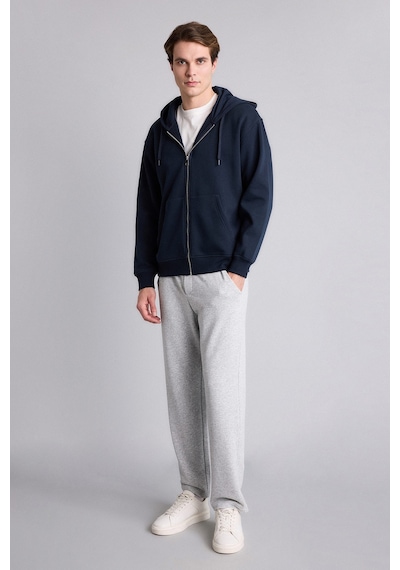 Defacto Relax Fit Kapüşonlu İçi Yumuşak Tüylü Kanguru Cepli Fermuarlı Sweatshirt D7599ax26aunv64 Lacivert-nv64