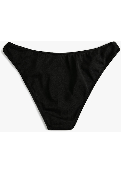 Koton Taşlı Bikini Altı Normal Bel Siyah 4sak00031mm