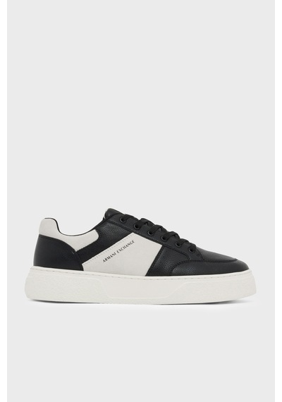 Armani Exchange Logolu Sneaker Ayakkabı Erkek Ayakkabı Xm002627 Af17540 Mc482 Siyah-beyaz SİYAH-BEYAZ