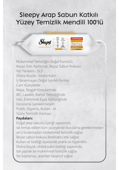 Sleepy Arap Ve Beyaz Sabun, Orkide Ve 4 Xl 50'li Çamaşır Suyu Mop Havlusu, Hediye Rosie Diğer