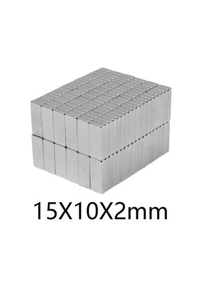 5 Adet 15x10x1.5 Mm Köşeli Neodyum Mıknatıs N35 Magnet Dayanıklı Nikel Kaplama Lisinya
