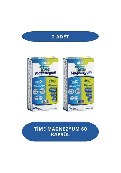 Time Magnezyum 60 Kapsül 2 Adet 1