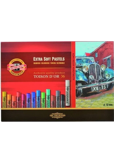 Koh-I Noor Toison D'Or Extra Soft Pastel Boya Kalın 36 Renk N11.3582