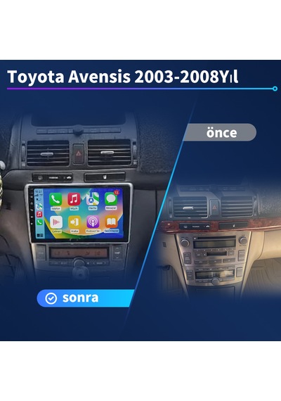 Toyota Avensıs 2003-2008 Yıl 6gb Ram 128gb Rom Carplay Multimedya
