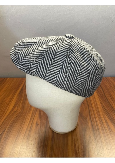 Hamze Peaky Blinders Vintage Model Balıksırtı Kışlık Kasket Şapka Gri