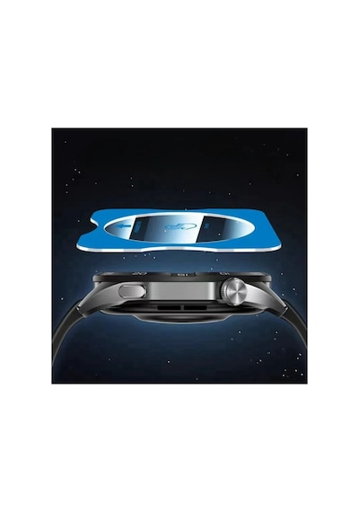 Huawei Watch Gt3 Pro 46mm Uyumlu Kolay Kurulum Aparatlı Temperli Cam Ekran Koruyucu