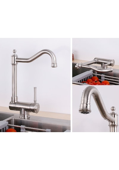 MUTFAK PENCERE ÖNÜ KATLANIR EVYE BATARYASI MAT KROM NİKEL YENİ B1