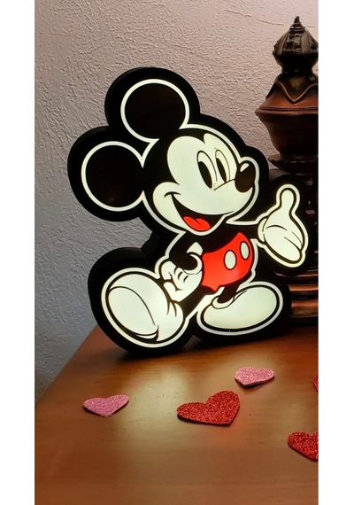 Micky Fare Dekoratif Aydınlatma Led Gece Lambası Çok Renkli