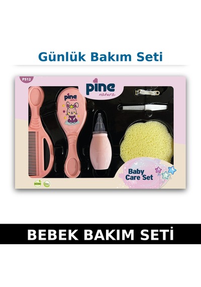 Pine Natura Bebek Banyo Seti - Pembe