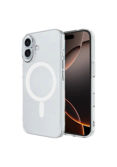 Apple Uyumlu iPhone 16 Plus Kılıf Magneticsafe Şeffaf Silikon Şeffaf