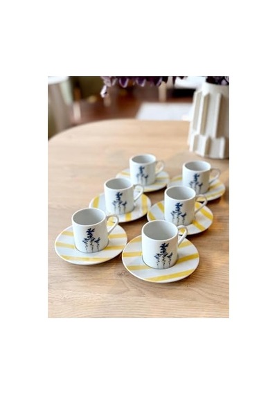 Girye Desen4 6 Kişilik 12 Parça Kahve Fincanı 90cc 04ppo000644 Diğer