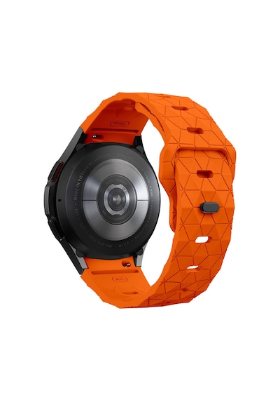 Galaxy Uyumlu Watch 5 Pro 45mm Krd-116 20mm Futbol Desenli Spor Tasarımlı Silikon Kordon