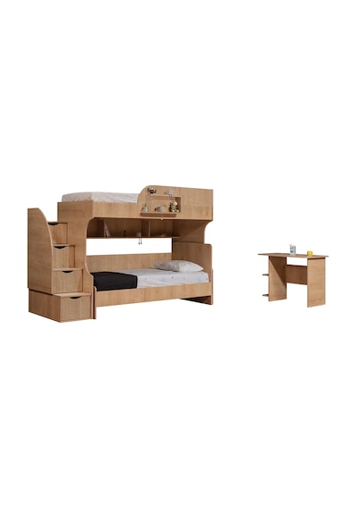 Ranza, Aura Ranza Karyola Masa 3 Kapaklı Dolap + 2 Comfort Yatak 90 X 190 CM
