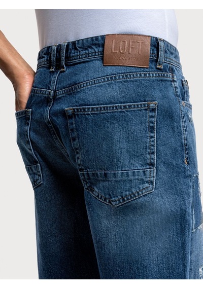 LOFT Straight Fit Erkek Şort Lf2036133 Q1.v1 Denim