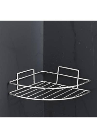 Köşe Rafı 304 Paslanmaz Çelik Şampuanlık 23x23 Cm Kbk100 Diğer