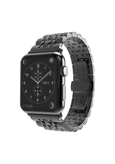Apple Uyumlu  Watch Ultra 49mm Kordon Krd-14 Metal Strap Kayış Gold