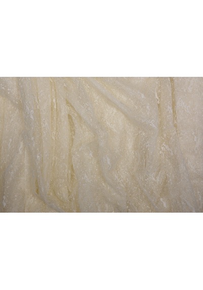 Kuş Model Krem Renk Dikilmiş Pileli Fon Perde 300x260 Cm
