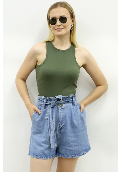 Madmext Mad Girls Haki Crop Top Mg361 (472441978)