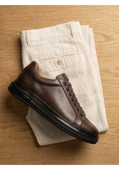 2274-zanelle Hakiki Full Duble Deri Üst Kalite Premıum Erkek Sneaker Ayakkabı Kahverengi 2274-zanelle Hakiki Full Duble Deri Üst Kalite Premıum Erkek Sneaker Ayakkabı Kahverengi
