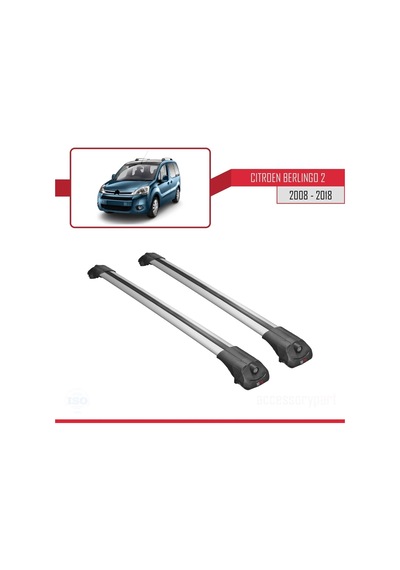 Citroen Berlingo 2008-2018 Arası İle Uyumlu Ace-1 Ara Atkı Tavan Barı Gri