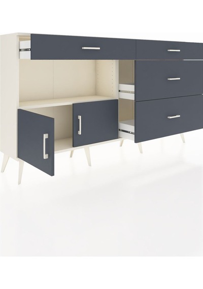 Arges Konsol Tek Raflı 4 Çekmeceli 2 Kapaklı 176x30x99 Aytaşı-ant Aytaşı-antrasit Arges Konsol Tek Raflı 4 Çekmeceli 2 Kapaklı 176x30x99 Aytaşı-ant Aytaşı-antrasit