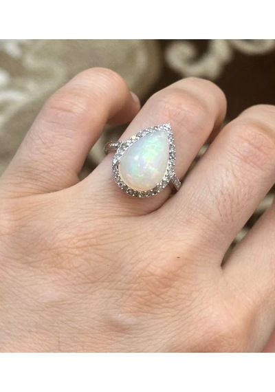 Opal Elmas Yüzük 080