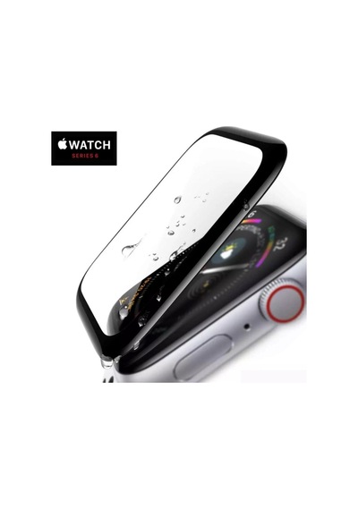 Apple Watch Se 40mm Tam Kaplayan Temperli Cam Full Ekran Koruyucu Siyah