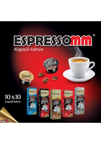 Espressomm® Tchibo Cafissimo Makineleri İle Uyumlu Silver Kapsül Kahve 5 x 10'lu