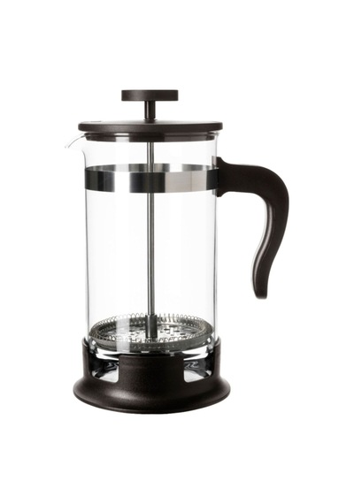 Çay Kahve Demleme, French Press, Bitki Çayı Demleme 1lt Siyah - Şeffaf