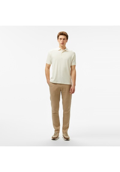 Nautica Erkek Ekru Classic Fit Polo Düz K55303t Krem