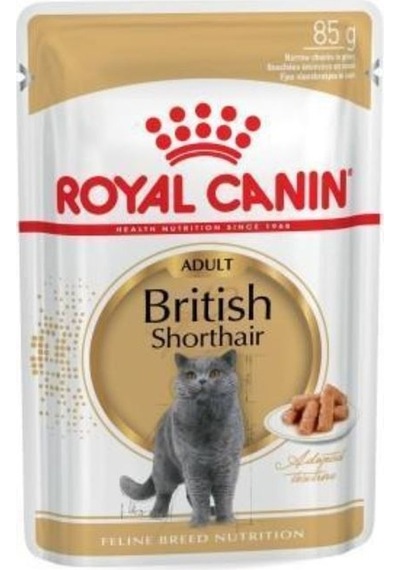 Royal Canin British Shorthair Adult Pouch Yetişkin Kedi Yaş Maması 6 x 85 G