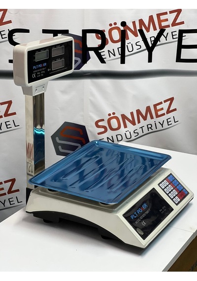 Plt Power Market Kasap Manav Terazisi 40 Kg - 2 Gr Boyunlu Çift Ekran Akülü Terazi