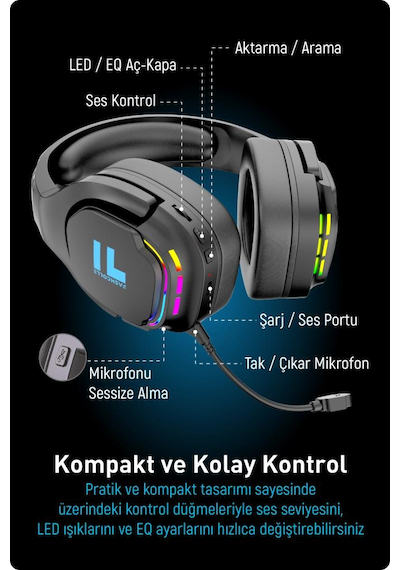Fashcolle G926 Pro Wireless Oyuncu Kulak Üstü Kulaklık