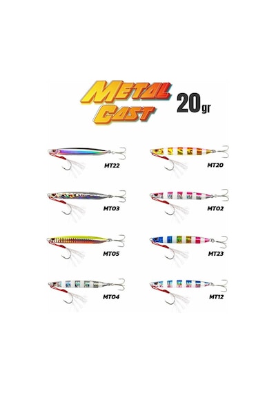 Fujin Metal Cast 20gr Light Jig Metal Yem Mt12 Blue Pink Zebra Glow
