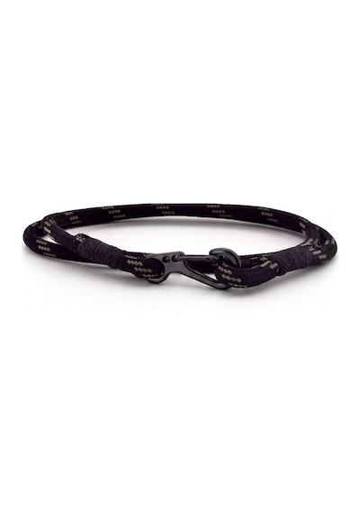 Haki Yeşil Siyah Paracord Metal Kanca Sarma Erkek Bileklik M011C Altın
