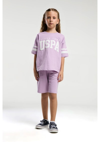 U.s. Polo Assn. Kız Çocuk Mor Bermuda Takım Us2091 Mor
