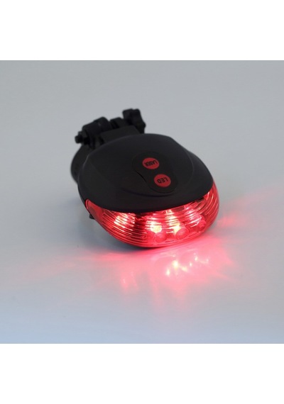 Xbyc 9685 Bisiklet Arka Lazerli Stop Lamba Led Lazer Işıklı Gri - Siyah