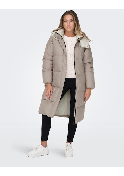 Only Onlvilma Down Long Coat Cc Otw Kadın Mont-27623 - S Açık Kahverengi