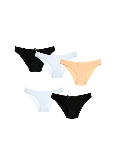 New Lilla 1101 Bikini Kadın T. Dantelli Külot Paketi (555344035) Çok Renkli