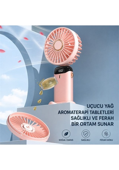 Powermaster Pm-25102 Lacivert Kokulu Fan Katlanabilir Taşınabilir Mini El Vantilatörü