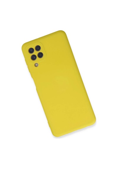 Samsung Galaxy A22 Uyumlu Kılıf Nano İçi Kadife Silikon - Sarı