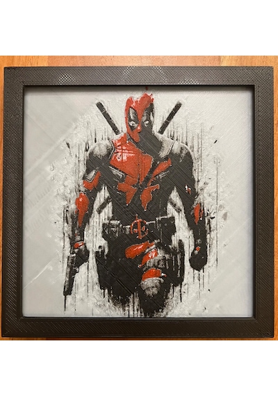 Deadpool 3d Baskı Tablo Çerceve