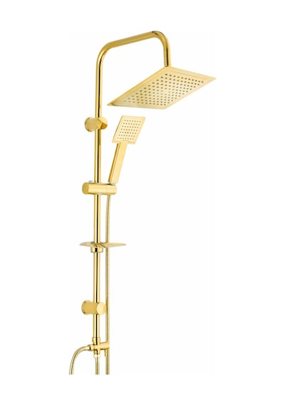 Kare Gold Duş Seti A Altın