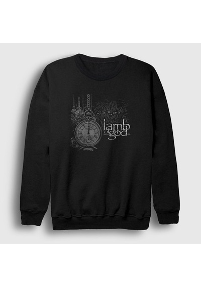 Presmono Unisex Lamb Of God Sweatshirt Siyah