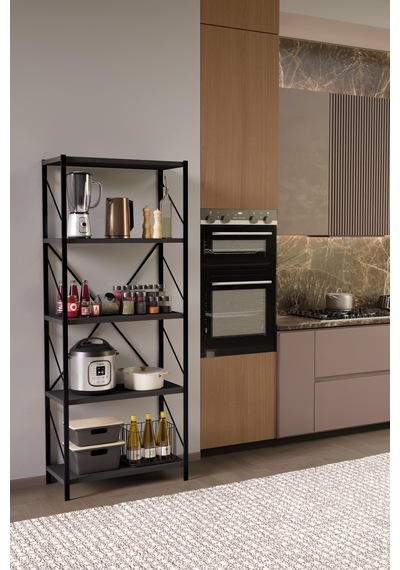Titan Mutfak Rafı Kiler Rafı Mikrodalga Fırın Rafı Çok Amaçlı Raf 150x60 Cm Antrasit Antrasit
