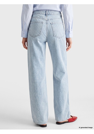 LC Waikiki Lc Waıkıkı Mavi Yüksek Bel Straight Fit Kadın Jean Pantolon