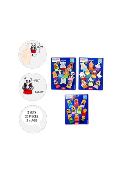 3 Set - 30 Parça Tox Evcil . Vahşi Hayvanlar Ve Emojiler Parmak K